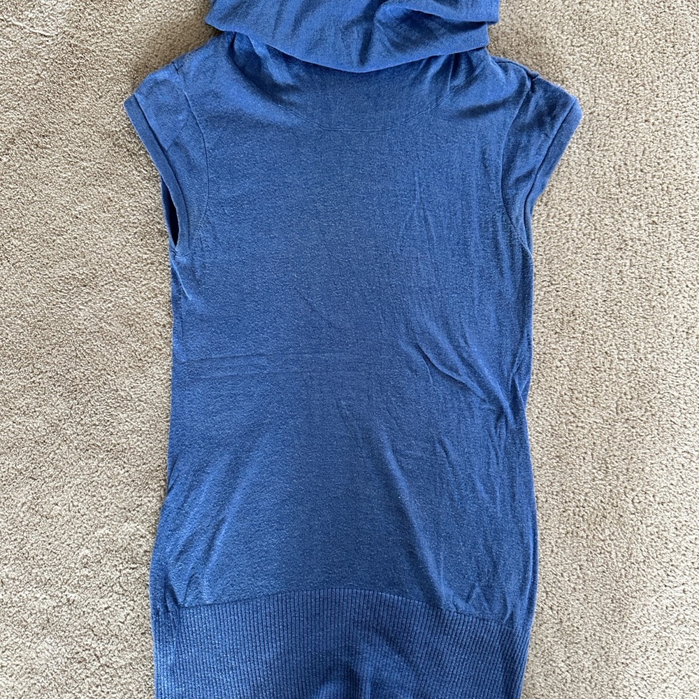 Banana Republic Chic Blue Cowl Neck Sleeveless Top